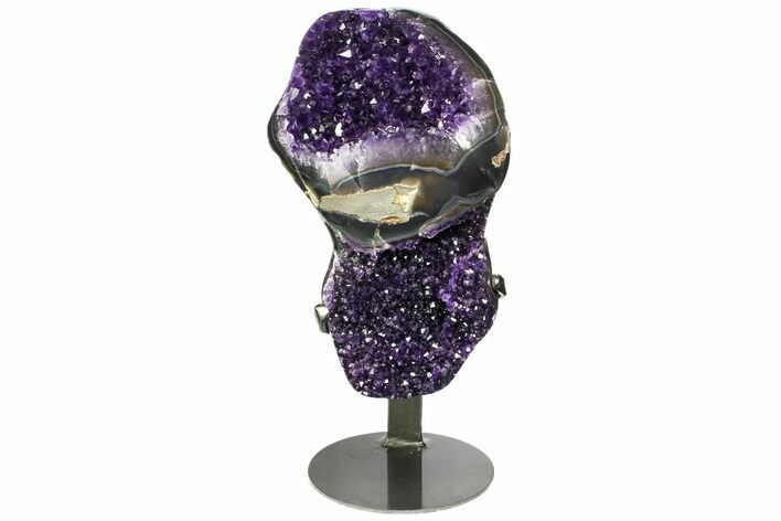 Amethyst Geode With Metal Stand - Uruguay #152385